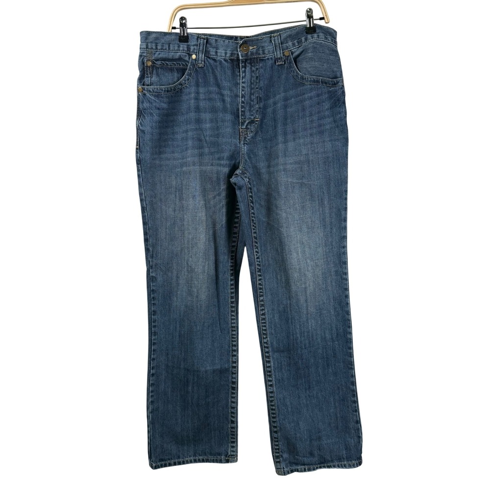 Cody James Wyatt Slim Bootcut Jeans Brazos Wash Denim Embellished Mens W36 x L32